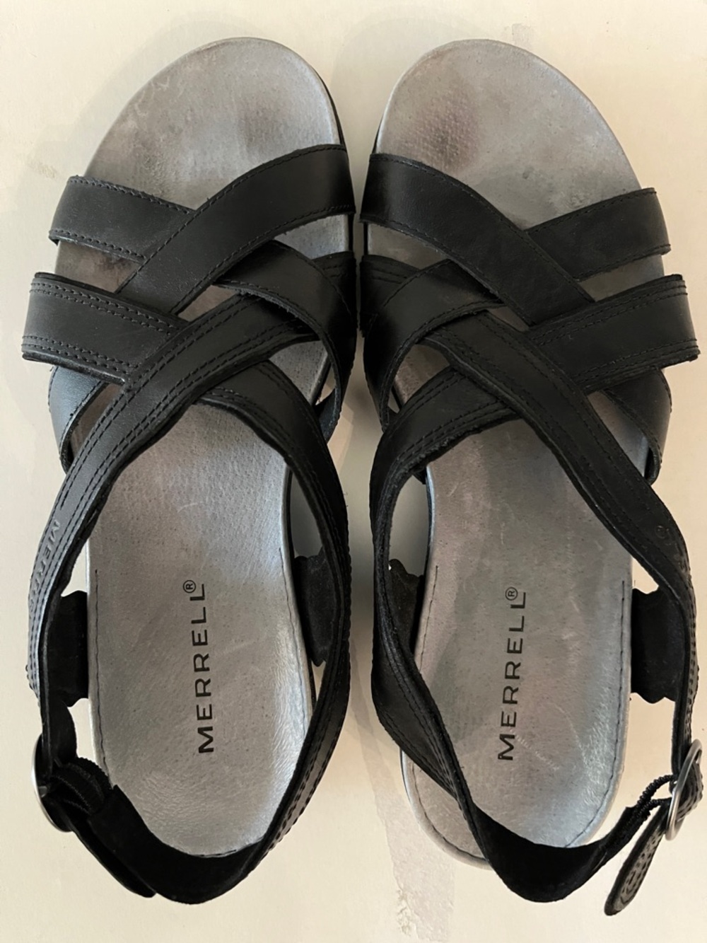 Merrell Women's Black Crisscross Strap Sandals - Picture 5 of 5